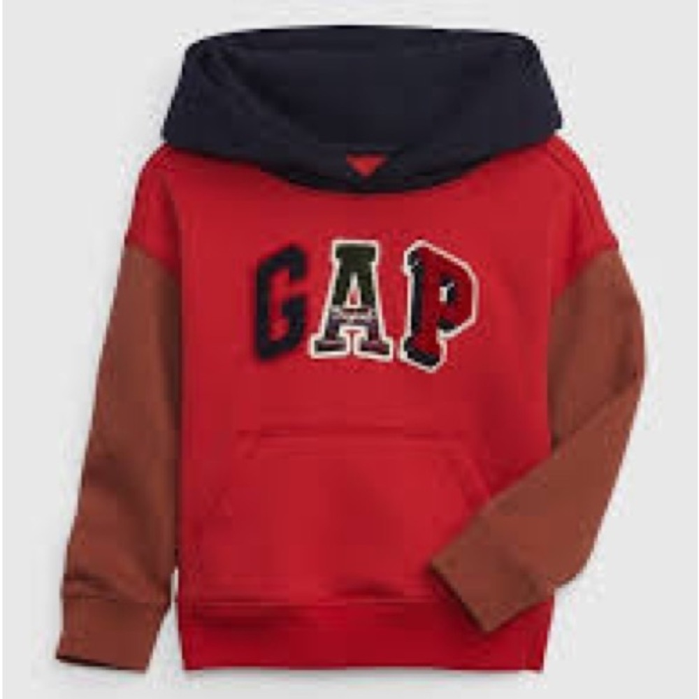 Colorblock Gap Kids Original Hoodie sold out patch logo XS boys girls pullover